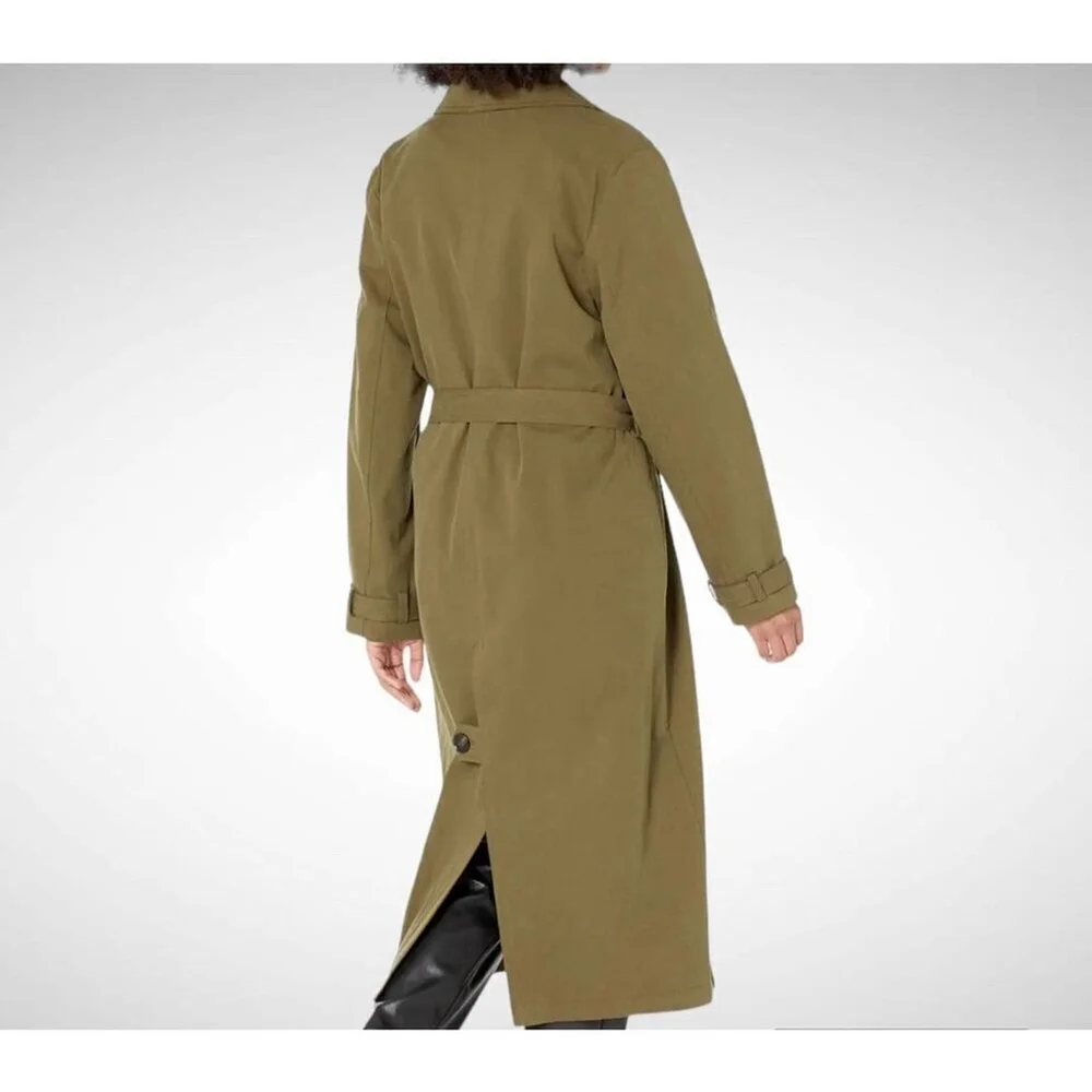 Blank NYC Double-Breasted Trench Coat in Road Trip Size S